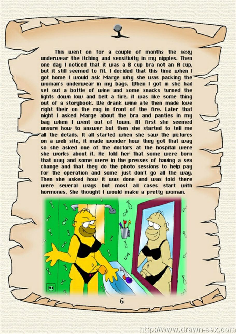 Homer's Itchy Nipples - Art by DrawnSex 7